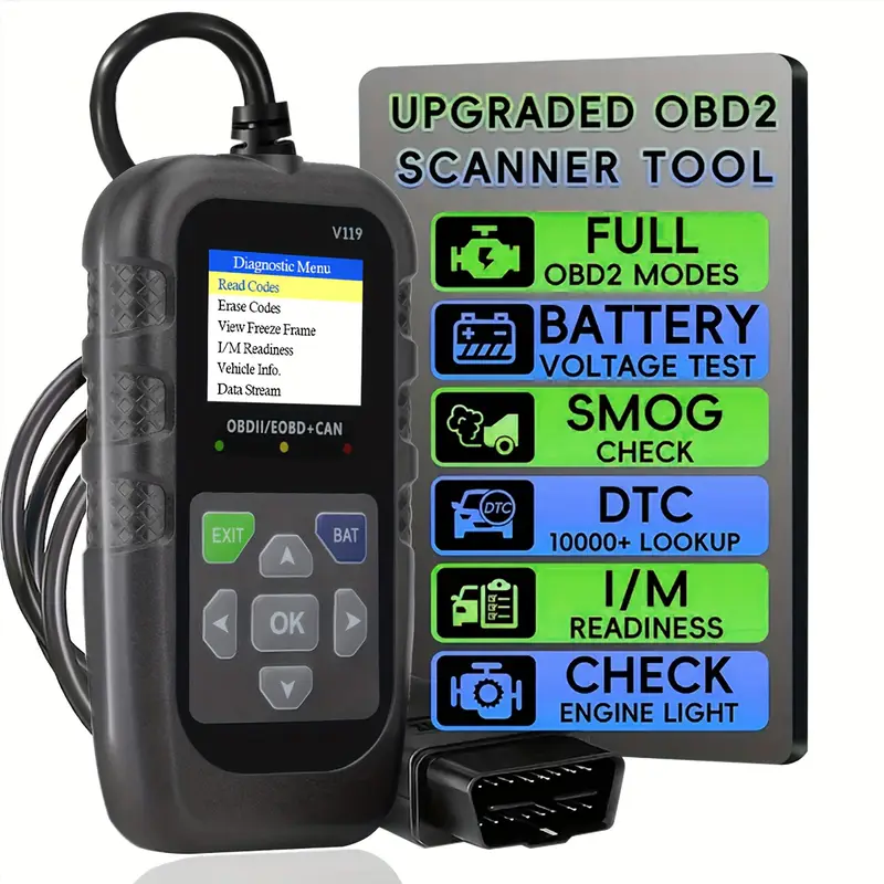 Logic Analyzer Usb - Skaner OBD2 V119, czytnik kodów, zasilany